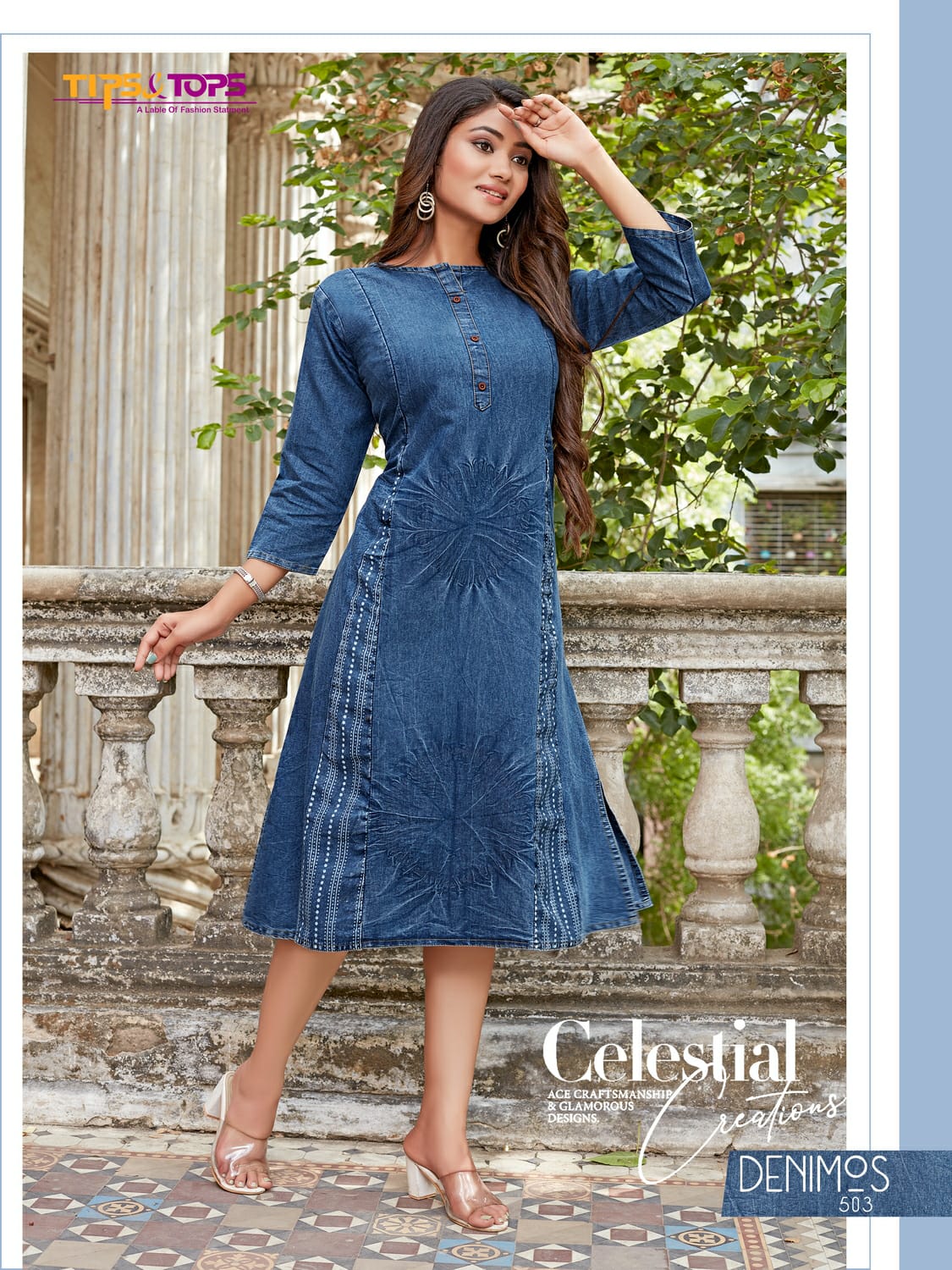 DENIMOS 05 Fancy Anarkali Designer Ethnic Wear Cotton Kurtis Collection